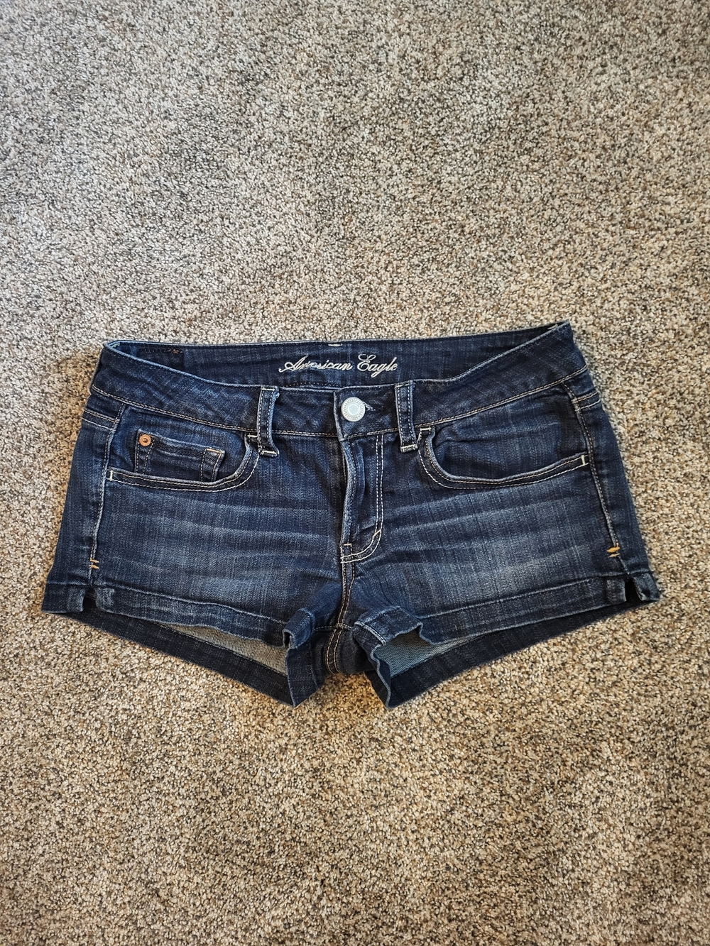 American Eagle Outfitters Dark Blue Denim Shorts